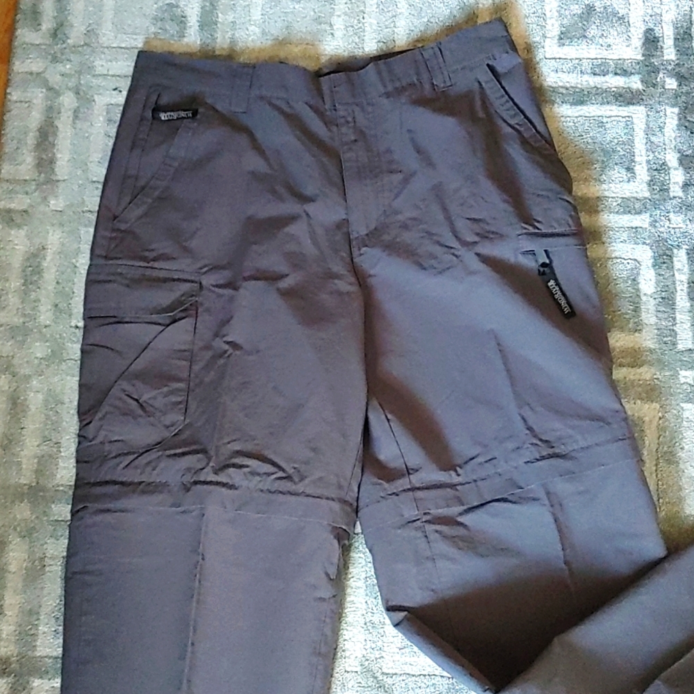 Wind River Mens Size 34 x 32 Active Hiking Outdoor Gray Zip Off Pants Shorts
